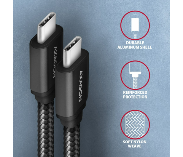 Axagon BUCM3-CM10AB SPEED USB-C 3.2 Gen 1 kabel 1 m - 1485420 - zdjęcie 6